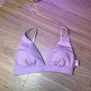 Lunalae Janaya Top - Ruched Criss Cross Triangle Top Lilac